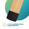 gommini legno naturale Dettaglio piedino antiscivolo e antigraffio dell’asse da stiro in legno, per maggiore stabilità e protezione del pavimento.