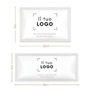 Personalizzazione Salvietta Biodegradabile rinfrescante