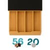 Cassetto portacapsule in bamboo con 4 scomparti per 56 capsule e 20 cialde