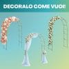 Version 1.0.0 Arco da giardino in metallo personalizzabile con palloncini, tessuti e fiori per matrimoni ed eventi