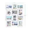 Dimensioni quadro multifoto da parete 48x63 cm per 12 foto formato 10x15 cm