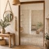 ambientata-tenda-effetto-carta Tenda antimosche beige stile boho per ambienti interni