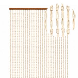 Tenda Antimosche a Catenelle in Corda Intrecciata 120&times;240 cm