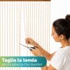 taglio-tenda-effetto-carta Tenda a corde tagliabile alla lunghezza desiderata