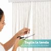 taglio-tenda-peluche-bianca Tenda antimosche bianca tagliabile alla lunghezza desiderata