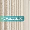 texture-tenda-peluche-bianca Dettaglio corde morbide soft touch effetto peluche bianco