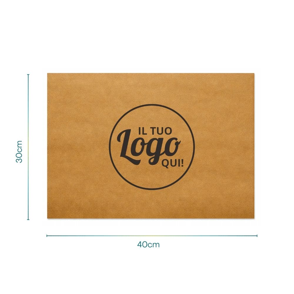 Tovagliette monouso in carta paglia avana 30x40 cm, tovaglia americana resistente con dimensioni evidenziate