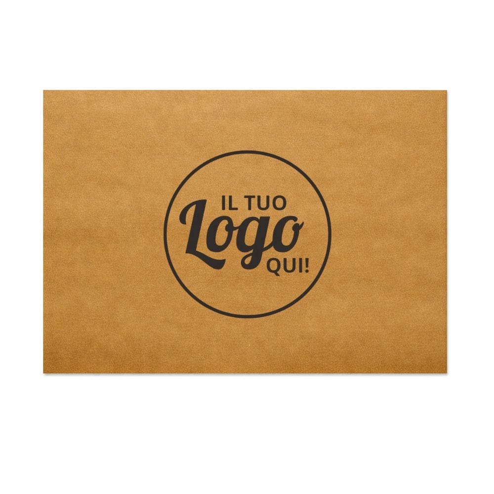 personalizzazione-Tovaglietta-carta-paglia Tovaglietta monouso in carta paglia avana personalizzabile 30x40 cm, stile rustico per ristoranti, bar ed eventi