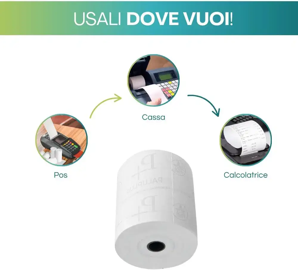 rotoli-80x80-utilizzi-rotoli-personalizzati Rotoli termici 80x80 compatibili con POS, registratori di cassa e calcolatrici fiscali