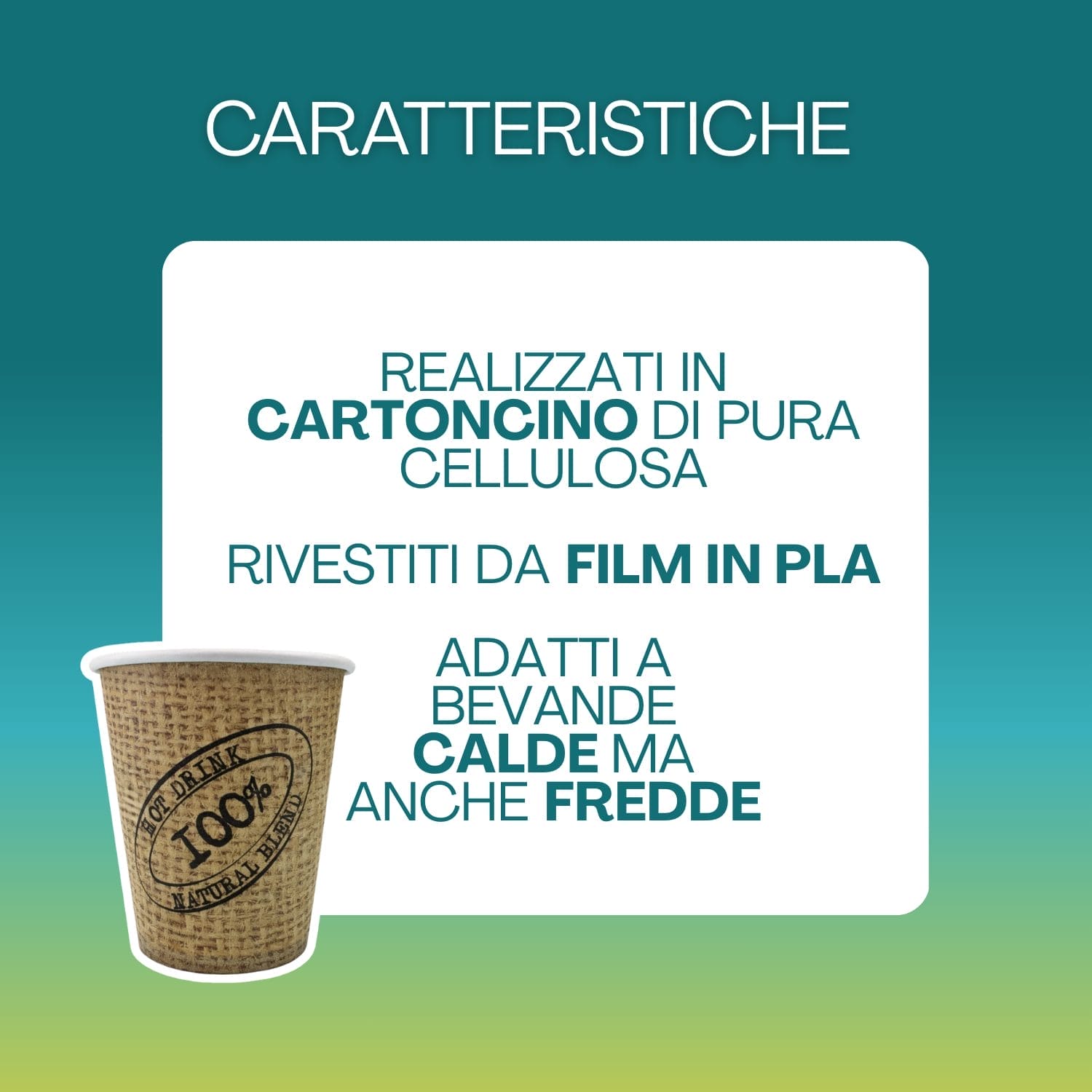 bicchieri in juta Bicchieri carta Juta 200 ml biodegradabili per bevande calde e fredde