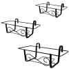 Set 3 balconiere metallo nero 40 50 60 cm portata 15 kg fioriera balcone