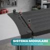 Sistema modulare armadio plastica componibile, mobile contenitore collegabile
