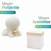 Bomboniera polipetto in ceramica con profumatore e luce LED con scatola 9x9x9 cm
