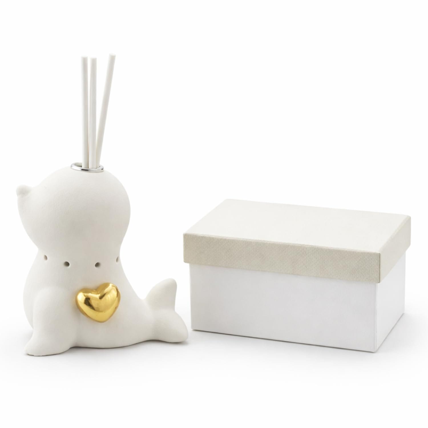 principale-bomboniera-foca Bomboniera forma foca in ceramica con profumatore e scatolina