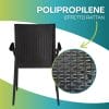 Sedia da esterno effetto rattan in polipropilene antracite resistente e impilabile