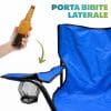 porta-bibite-sedia-pieghevole-campeggio-blu Sedia pieghevole da campeggio con struttura in acciaio e portabicchiere laterale caratteristiche