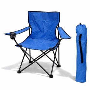 Sedia da pesca pieghevole con portabicchieri