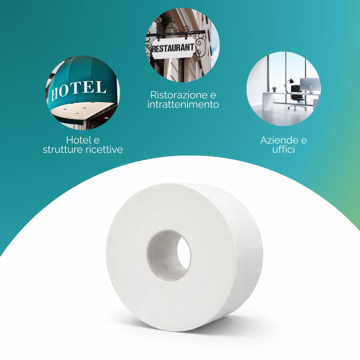 Carta igienica professionale per hotel ristoranti e uffici formato mini jumbo
