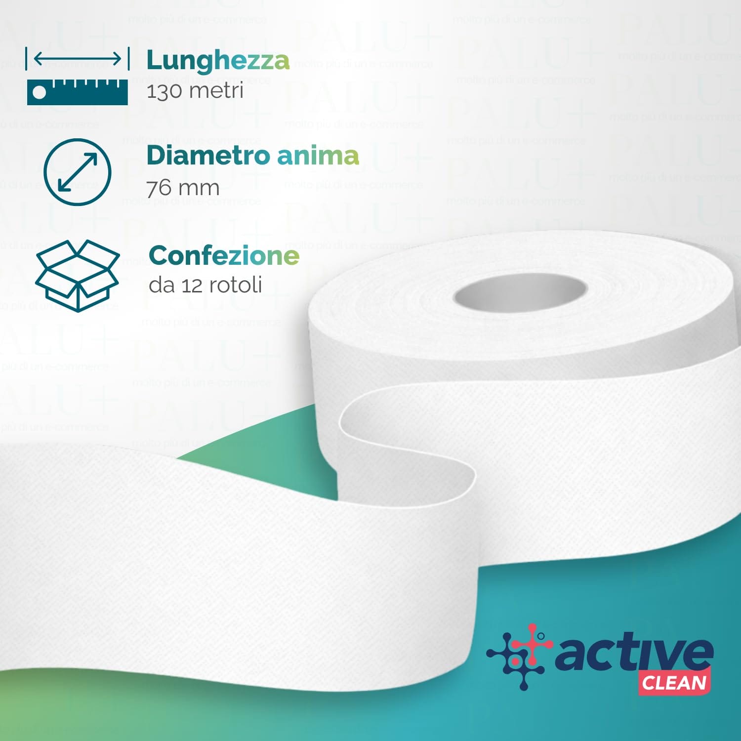 Carta igienica mini jumbo 2 veli 130 metri confezione da 12 rotoli