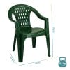 sedie in plastica verdi misura Sedia giardino plastica verde dimensioni 57x61,5x79 cm leggera e resistente