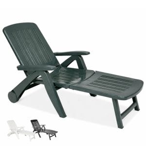 Lettino prendisole pieghevole in plastica