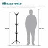 Attaccapanni da terra 162 cm confronto altezza con persona design salvaspazio
