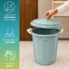 caratteristiche-2-pattumiera-verde Secchio pattumiera verde con impugnatura comoda e massima igiene