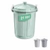 principale-pattumiera-21litri-verde Pattumiera verde salvia 21 litri in plastica con chiusura sicura