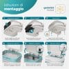 Istruzioni di montaggio pattumiera con pedale e accessori inclusi
