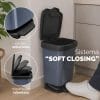 Pattumiera con pedale e chiusura rallentata soft close per cucina moderna