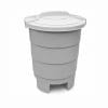 principale-pattumiera-4-aperture Pattumiera grigia da esterno 50 litri in plastica resistente con coperchio richiudibile