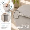 sistema-apertura-pattumiera-4-aperture Pattumiera da giardino con sistema OPEN CLOSE a rotazione e coperchio di sicurezza