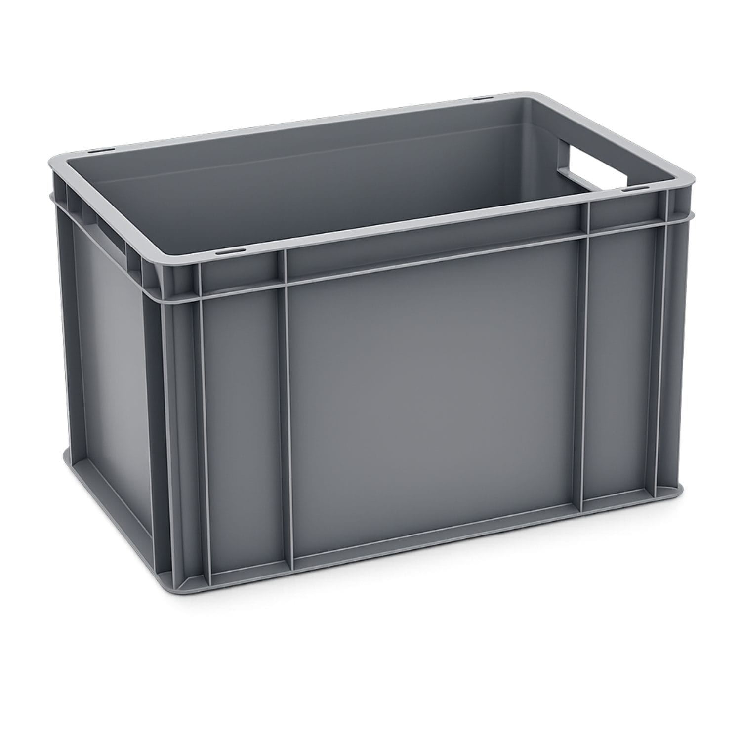 Cassetta eurobox in plastica rigida con maniglie