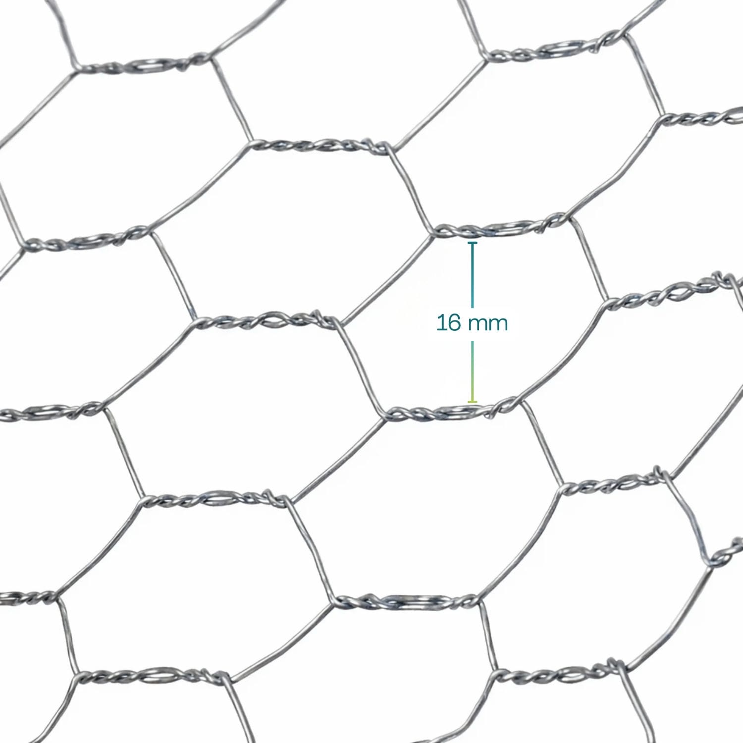 Rete zincata a maglia esagonale 16 mm per pollaio, orto e protezione piante