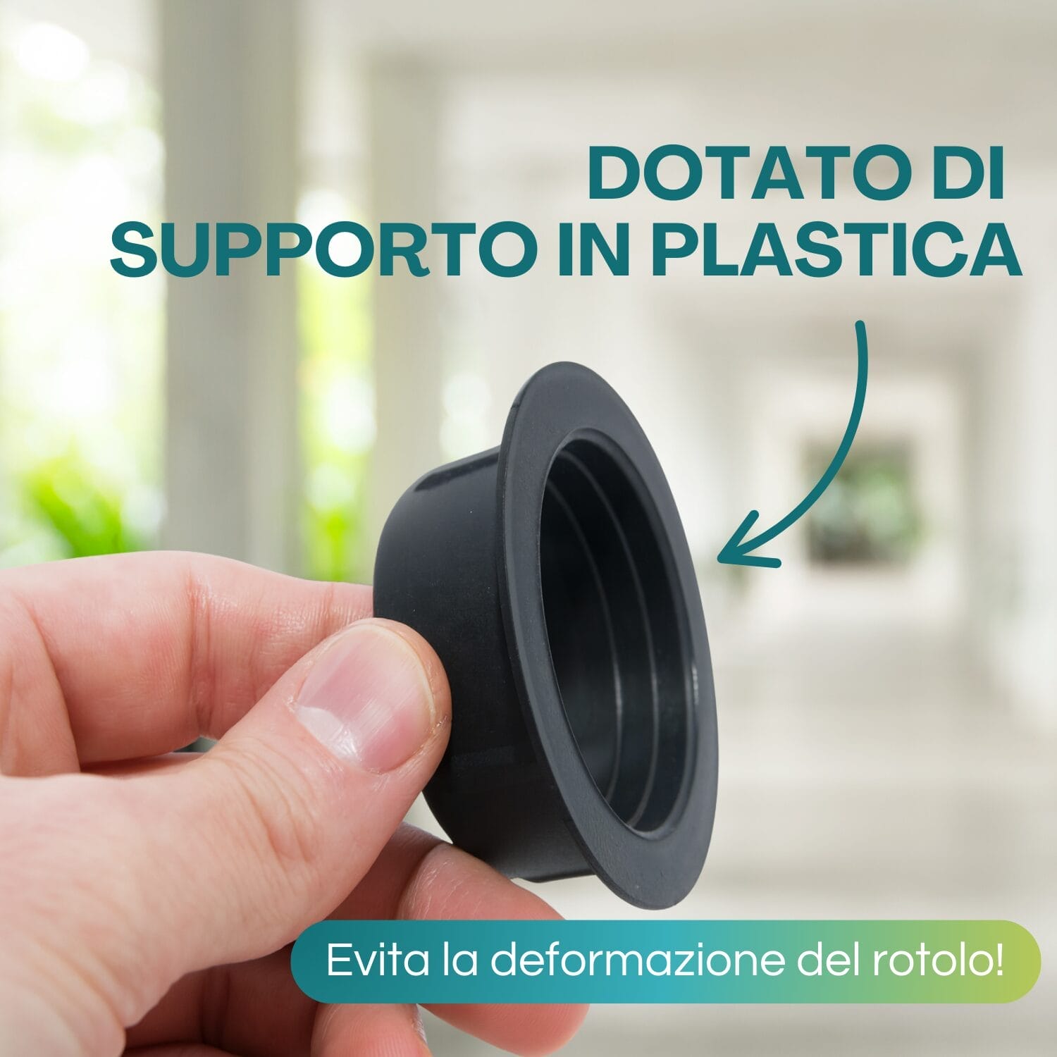 Supporto in plastica per rotoli plotter evita deformazioni e garantisce stabilità