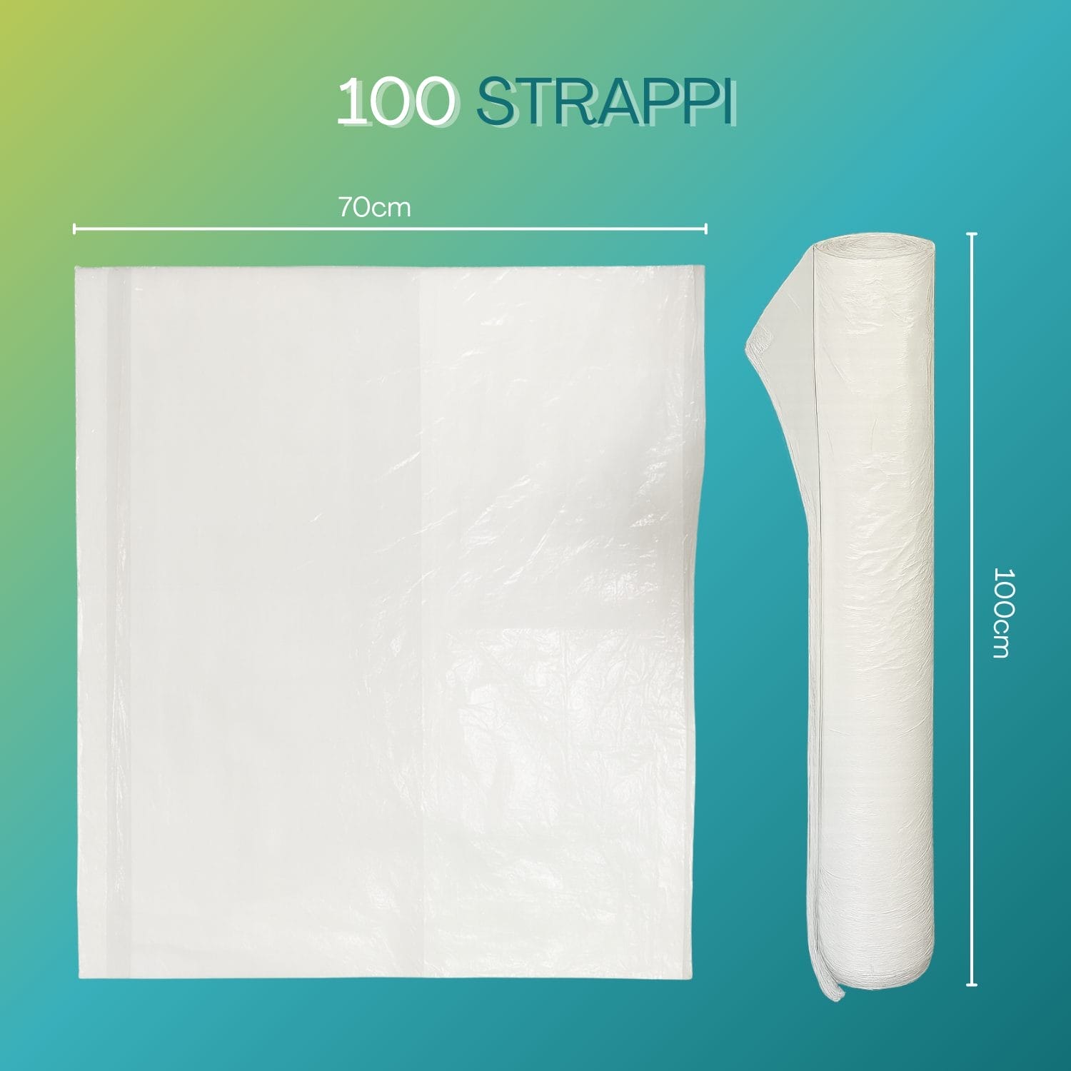 Rotolo sacchi copripneumatici 70x100 cm con strappi pretagliati