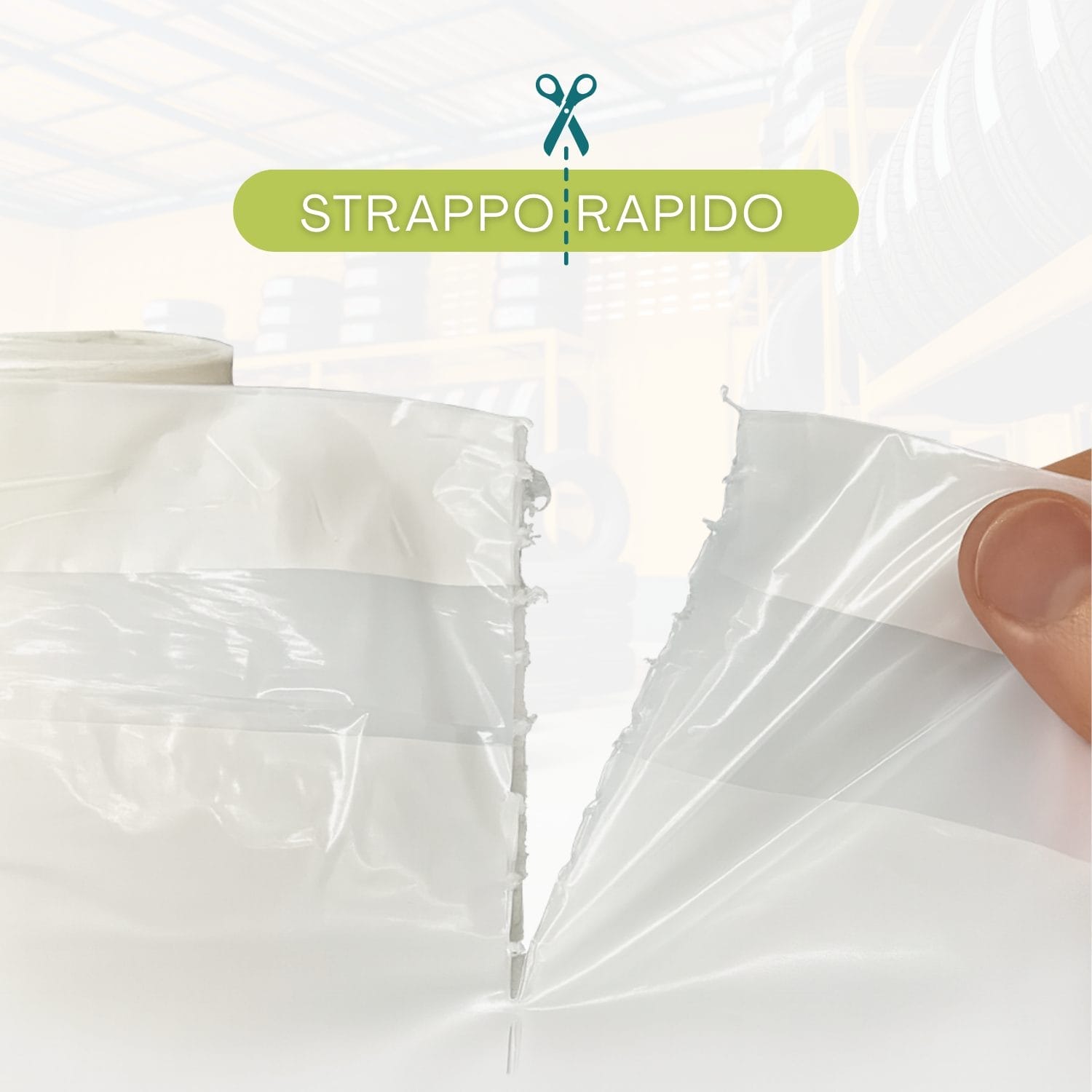 sacchi pneumatici strappo Sacco copripneumatici con strappo rapido pretagliato