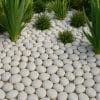 Sassi bianchi decorativi per aiuole e giardini, perfetti per un effetto naturale elegante
