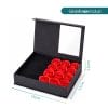 scatola portagioielli misure Scatola portagioielli 18x13x4,5 cm con 12 rose artificiali