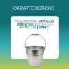 secchio zincato con manico caratteristiche Secchio in metallo zincato con manico in legno resistente per uso domestico e giardinaggio
