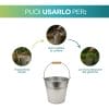 secchio zincato con manico utilizzi Secchio zincato multiuso per liquidi, raccolta cenere e manutenzione del giardino