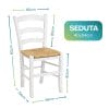 sedia paesana misure (5) Sedia legno faggio dimensioni 80x56x54 cm seduta 40x34 cm