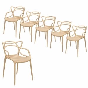 Sedia Maestro in Polipropilene Tortora – Modello Twist