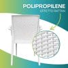 sedie in rattan bianche con manico materiale Dettaglio sedia in polipropilene effetto rattan intrecciato bianco resistente per esterni