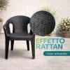 sedie in rattan Sedia rattan effetto intreccio colore antracite