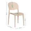 sedie ovali beige misure Sedia in schienale ovale beige ergonomica misura 81 cm altezza