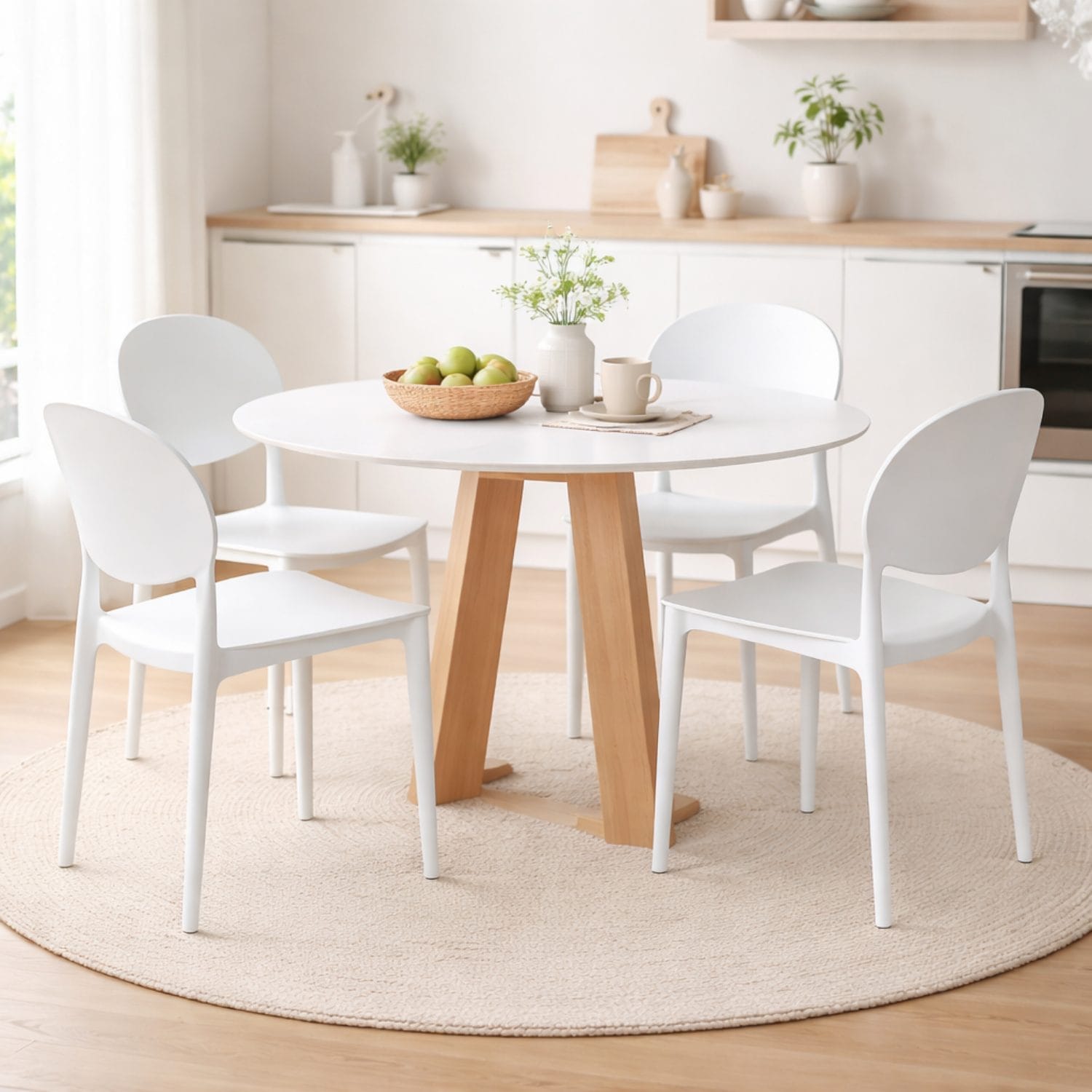 Sedie in polipropilene bianche impilabili resistenti ai raggi UV per interno ed esterno