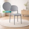 sedie ovali grigio materiale Sedia grigia in polipropilene ergonomica con schienale ovale