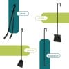 set attrezzi camino pezzi Accessori camino: pinza, scopa, paletta e attizzatoio in ferro battuto