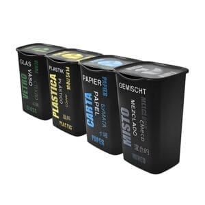 Set 4 pattumiere raccolta differenziata